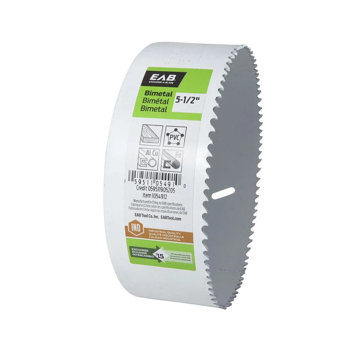 Exchange--Blade 1054912 5-1/2 Inch Industrial Hole Saw Heavy Duty Cutting