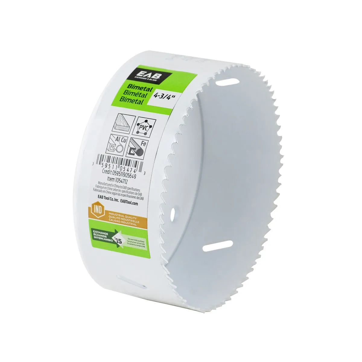 Exchange--Blade 11711442 Industrial Hole Saw 4-3/4 Inch Heavy Duty