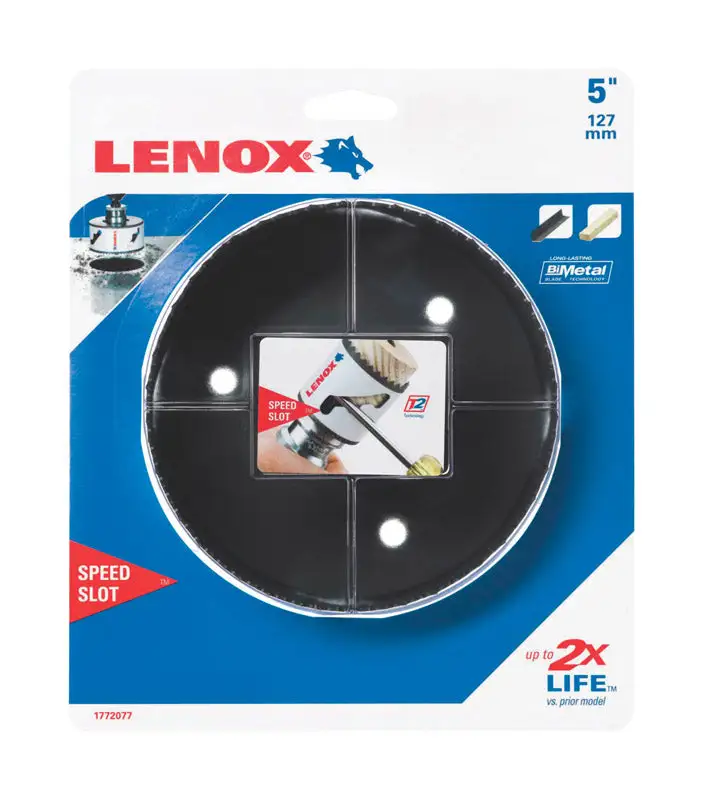 Lenox 5 Inch Bi-Metal Hole Saw Metal and Wood Cutting