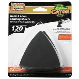 Hoop & Loop Sandpaper 3-Inch 120-Grit 12-Pack Fine Sanding Discs Gator