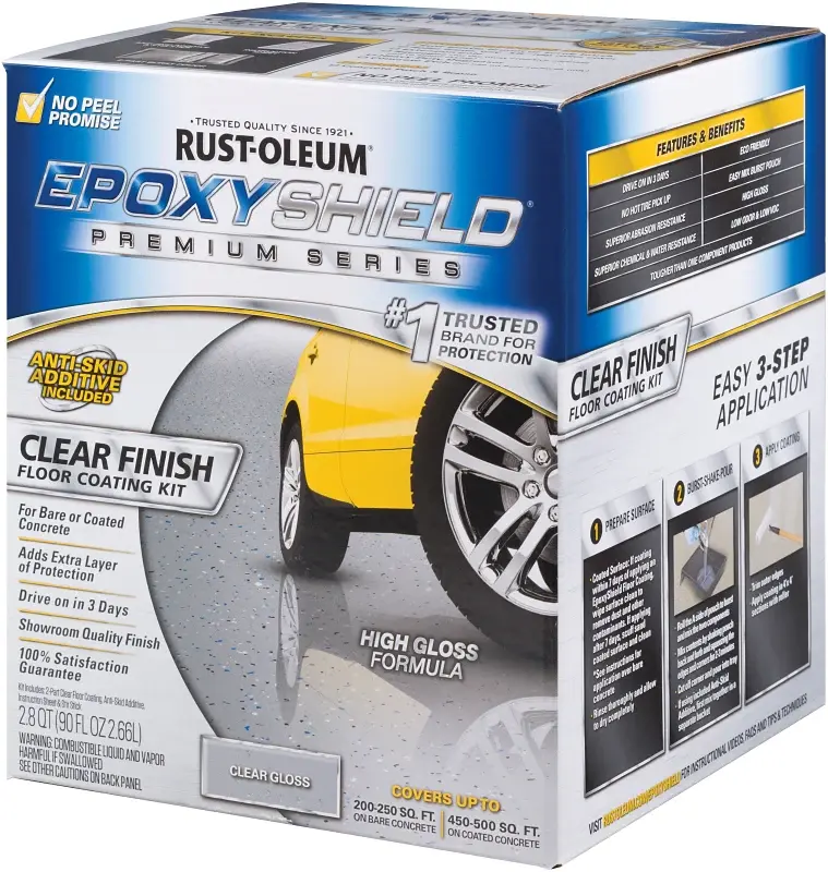 Rust-Oleum 292514 Floor Coating Kit, High-Gloss, Lucid, Liquid