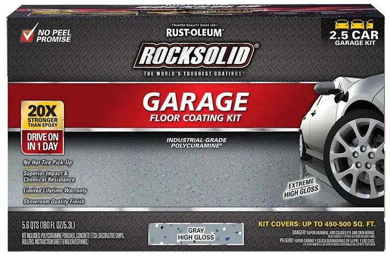Rust-Oleum 293513 Floor Coating Kit, Extreme High-Gloss, Pewter