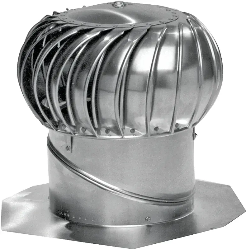 Lomanco Whirlybird BIB14 Turbine Ventilator, Mill, 14 Dia Throat, Aircraft-grade