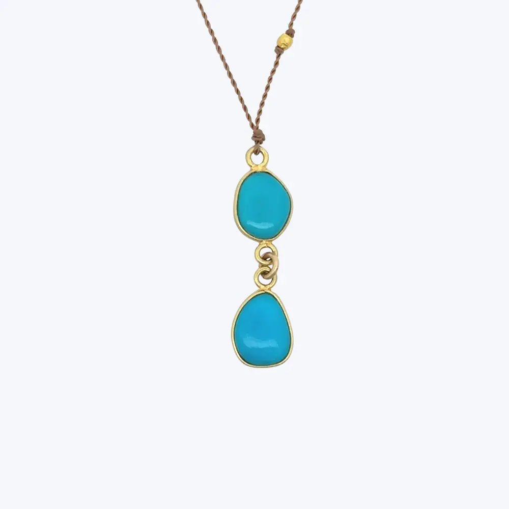 Double Sleeping Beauty Kingfisher Necklace