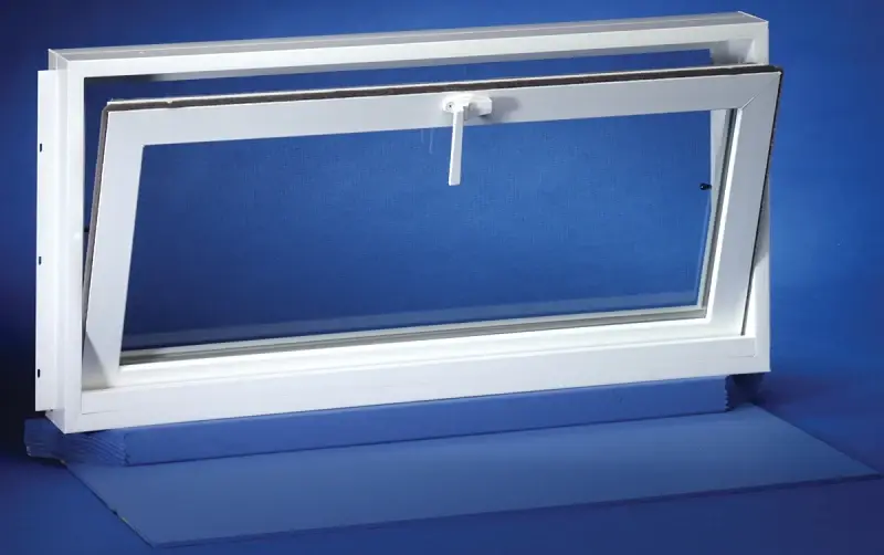 Duo-Corp Aristoclass Series 3224ART Hopper Basement Window, Vinyl Frame, Glass Glass/Screen