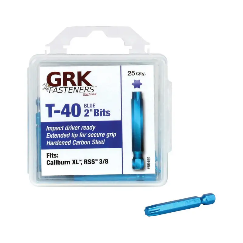 GRK Fasteners Star T-40 X 2 . L Impact Power Bit Carbon Steel 25 pc