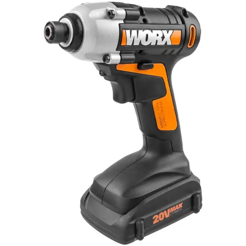 Worx 20V 1 4 Inch Cordless Brushed Impact Driver Kit Battery and Charger