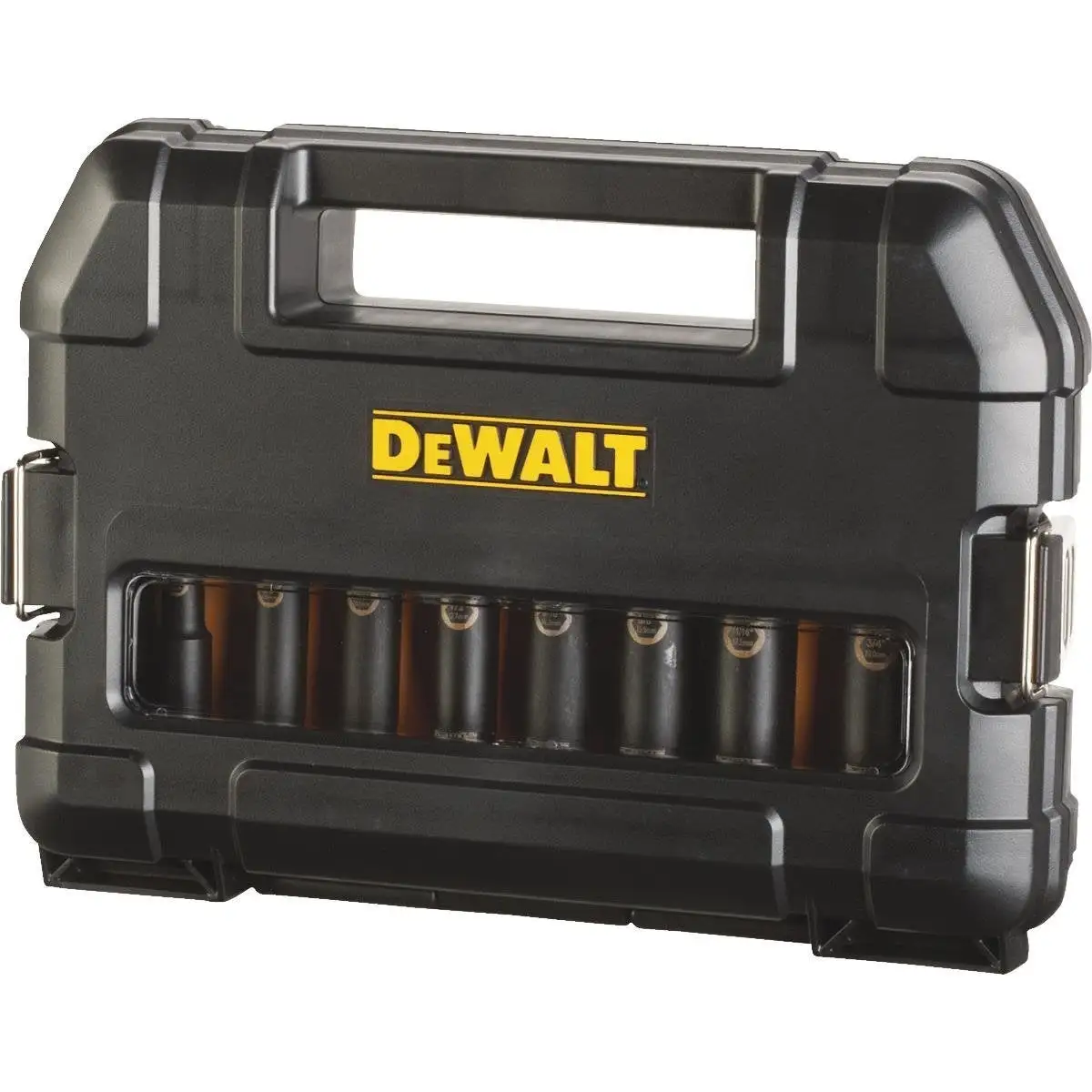 DeWalt DW22812 Standard Impact Socket Set Chrome Vanadium Steel 1/2 Inch Drive 10 Piece