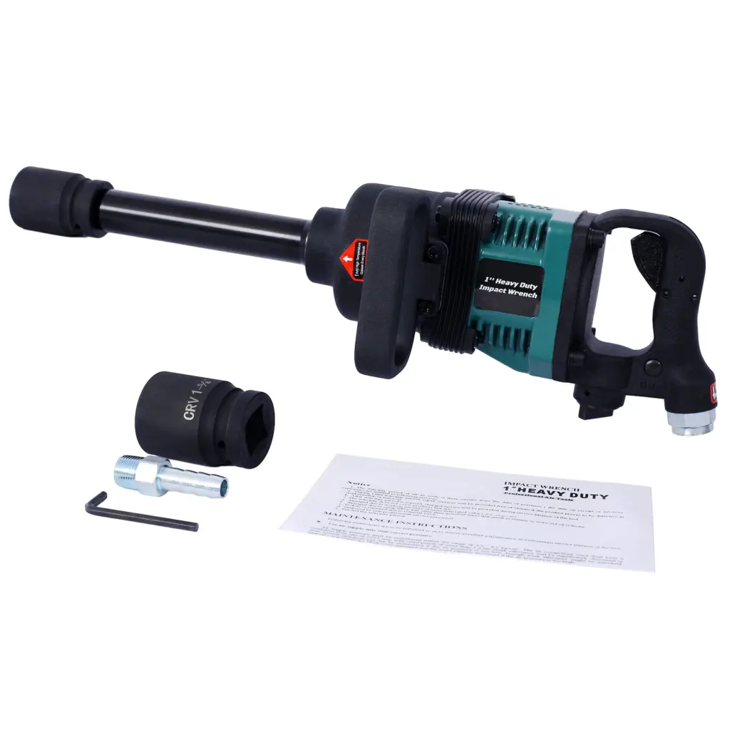 Industrial 1 Inch Air Impact Wrench Long Shank Pneumatic Truck Tool g-h