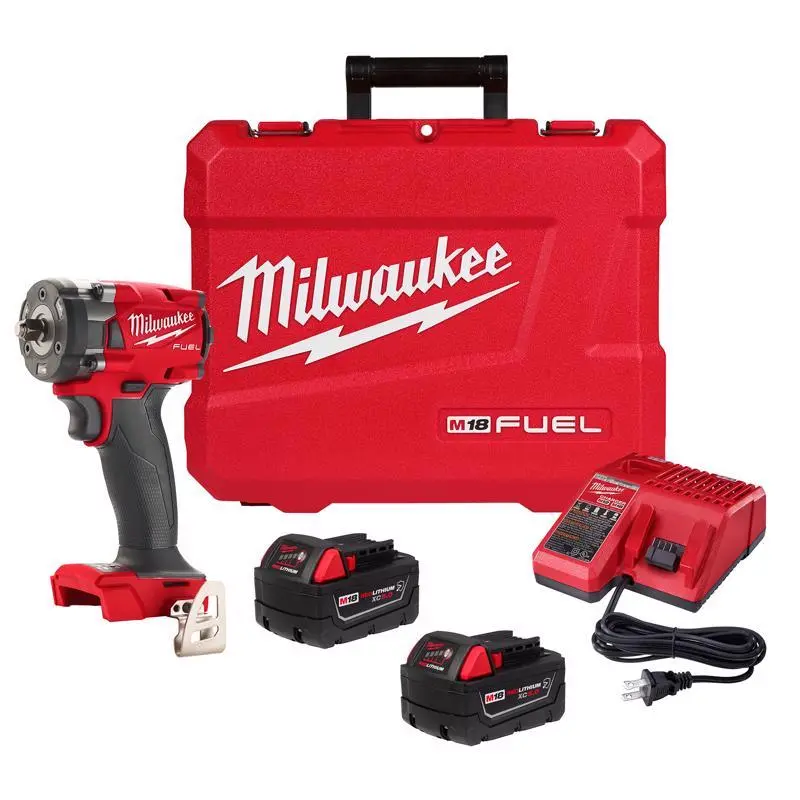 Milwaukee M18 FUEL 3/8 . Cordless Brushless Compact Impact Wrench Kit Battery & Charger