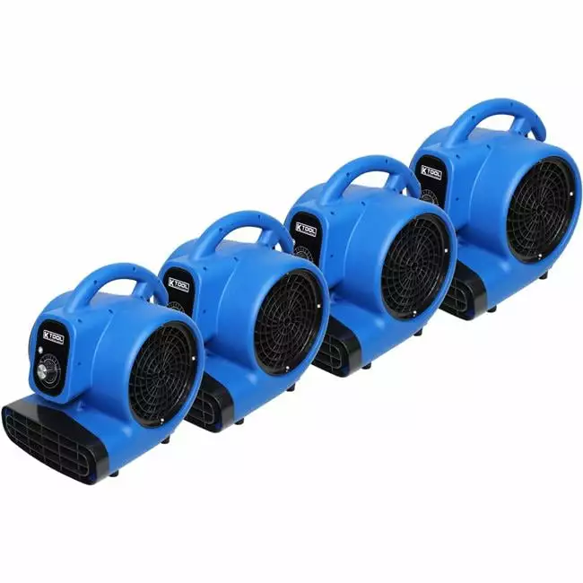 K Tool International KTI77703-PK4 800 CFM Floor Blowers - Pack 4