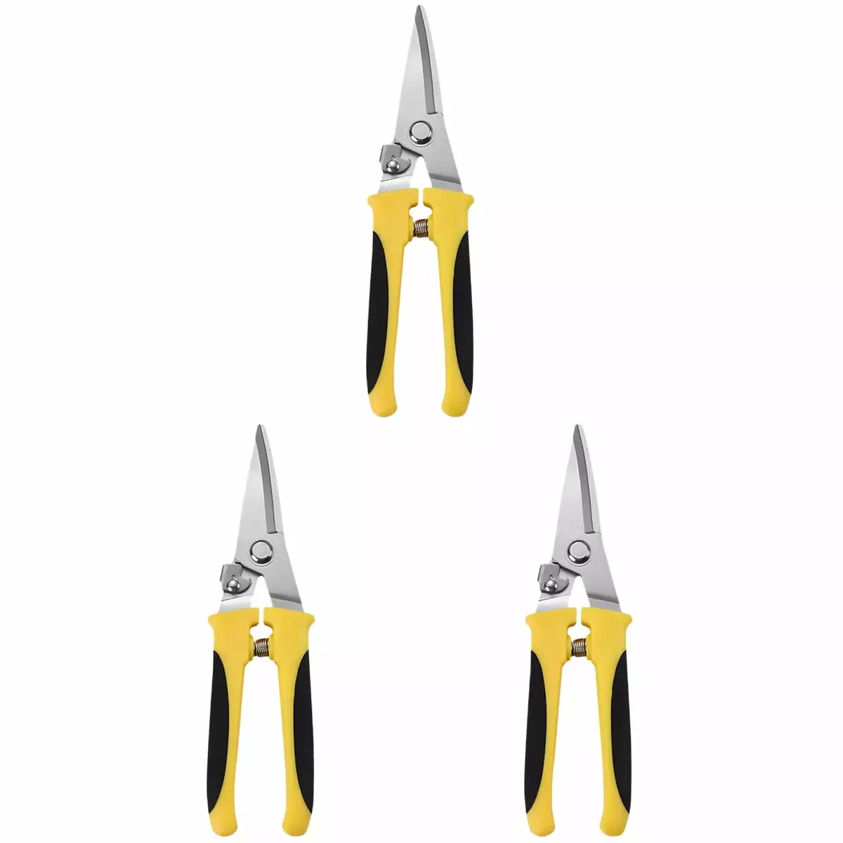 3 Pcs Industrial Scissors Iron Cutting Hand Tool Trimmers Clipper Aviation Plant Offset Shears Wire NOBRAND