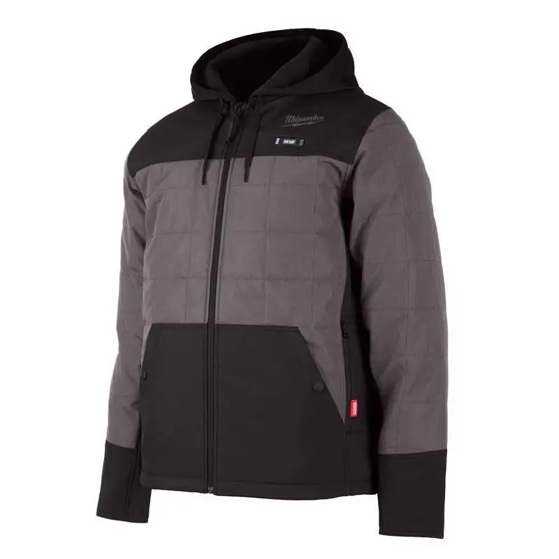 Milwaukee M12 XXL Heated Jacket Kit Gray Battery Long Sleeve Hooded Workwear
