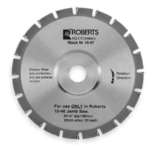 Q.E.P 10-47 Carbide Jamb Saw Blade 6-3/16 Precision Cutting