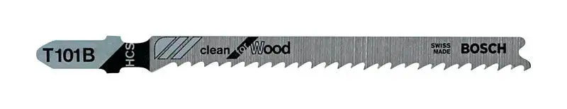 Bosch 4 . Carbon Steel T-Shank Jig Saw Blade 10 TPI 5 Pack Wood and Metal