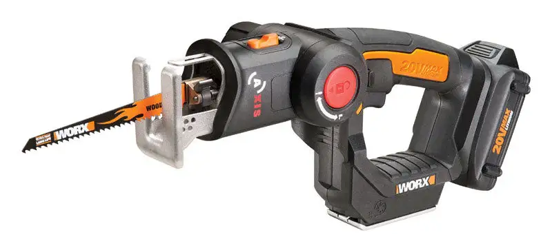 Worx 20V Power Share Axis Cordless Brushless Reciprocating Jig Saw Kit Battery & Charger