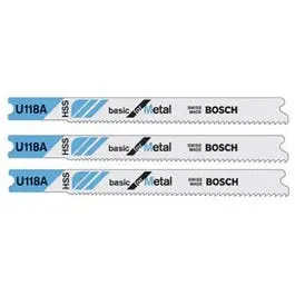 3-Pack 20-TPI High Carbide Steel Jigsaw Blade Fine and Precision Cuts Bosch