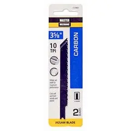 2-Pack 3-5/8-Inch 10-TPI Carbon Jigsaw Blades Smooth Wood Cuts Master Mechanic
