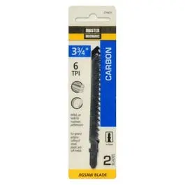 2-Pack 3.75-Inch 6-TPI Carbon Jigsaw Blades Fast Wood Cutting Master Mechanic