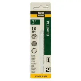 2-Pack 3-Inch 18-TPI Bi-Metal Jigsaw Blades Precision Metal Cutting Master Mechanic