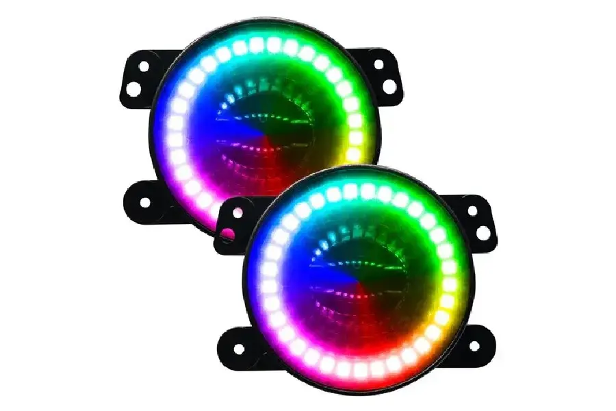 Jeep Wrangler JL, JK & Gladiator JT Oracle High Performance 20W LED Fog Lights, Dynamic Colorshift Warehouse Use