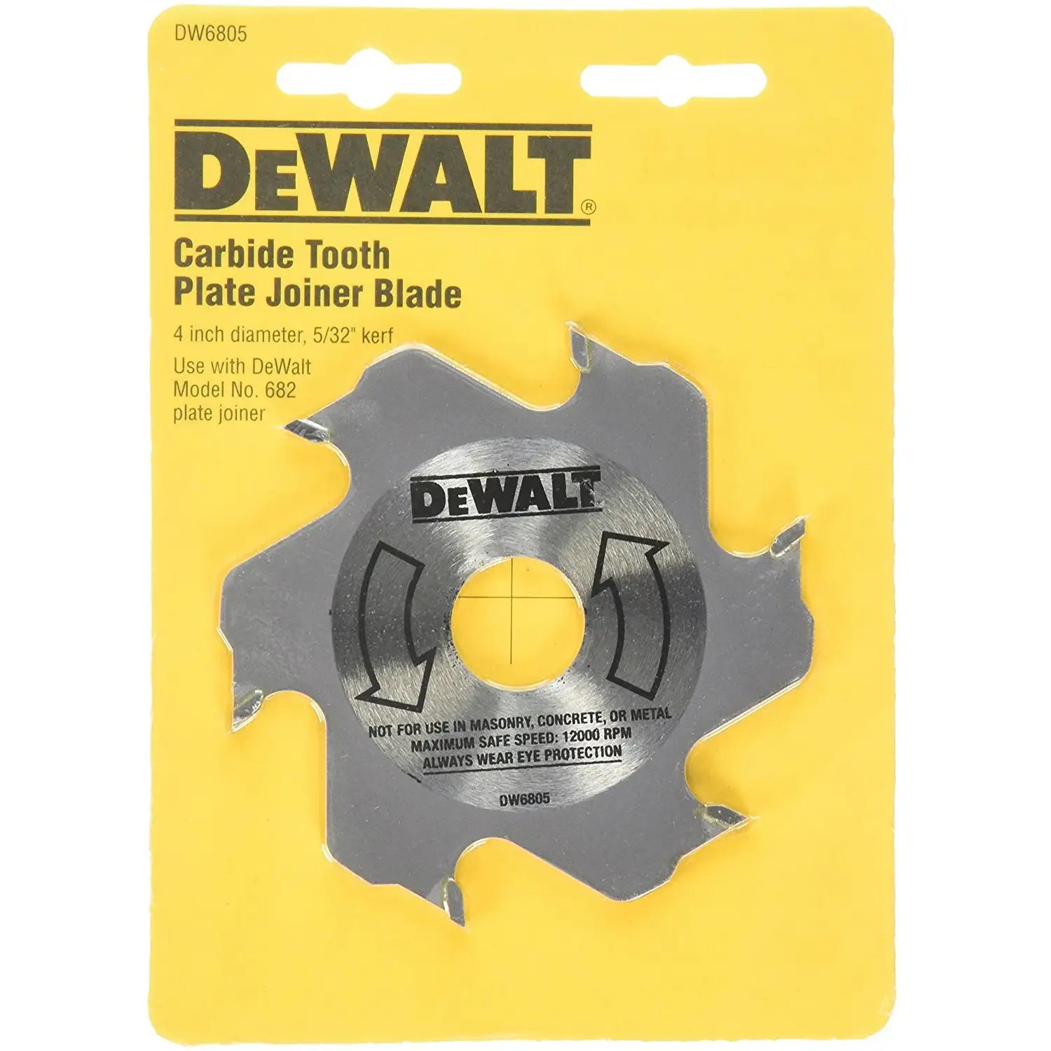 DeWalt DW6805 Carbide Tooth Plate Joiner Blade 5/32 Kerf 4 Diameter Woodworking Tool