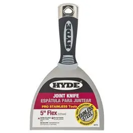 5-Inch Joint Knife Flexible Steel Blade Professional Drywall Finishing Hyde Pro