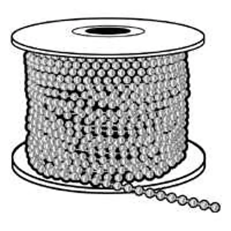 Hy-Ko KBC201 Core Chain, Beaded, 100 ft L Dimensions, Nickel