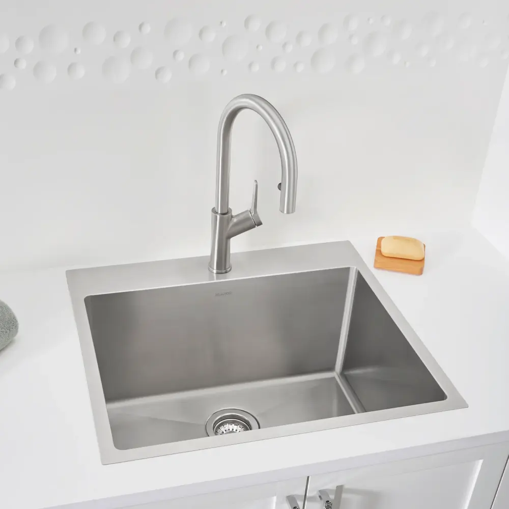 QUATRUS R15 Sole Bowl Deck Overmount Sink LAUNDRY ROOM