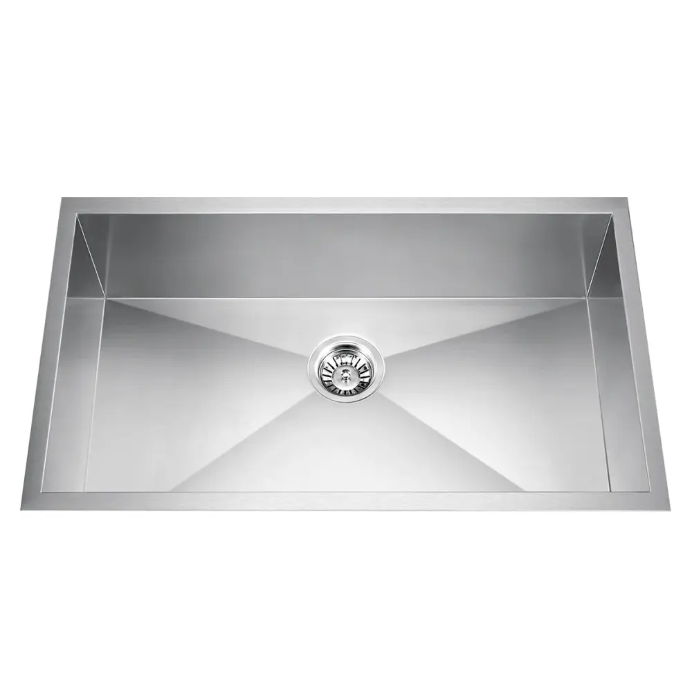 27 Zero-Radius Undermount Stainless Steel One-only Bowl Kitchen Sink LP6