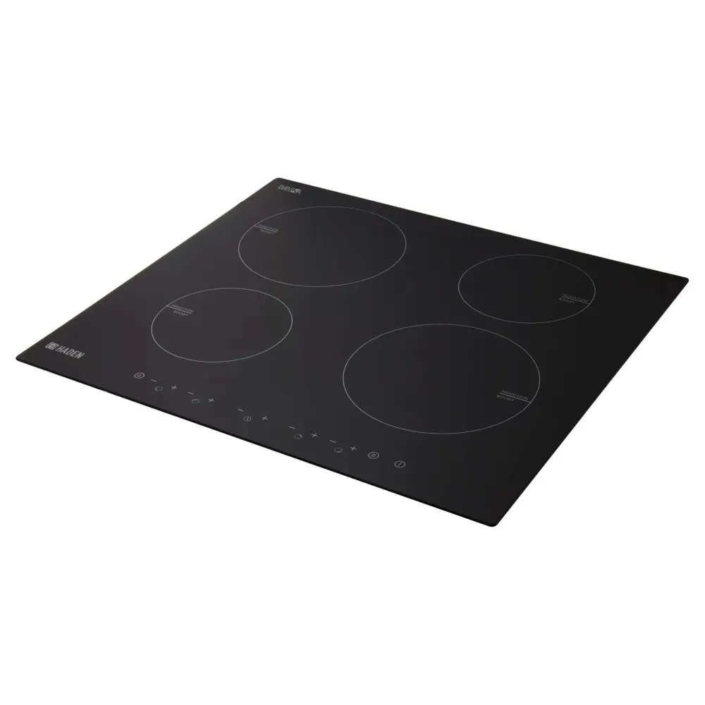 Haden HIH60B4 Hob Induction Touch Control Hob 4 Boosters, 60cm, Onyx SF100