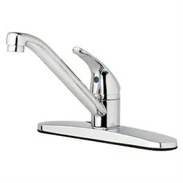 Chrome Rounded Kitchen Faucet Single Lever Modern Sink Design HomePointe