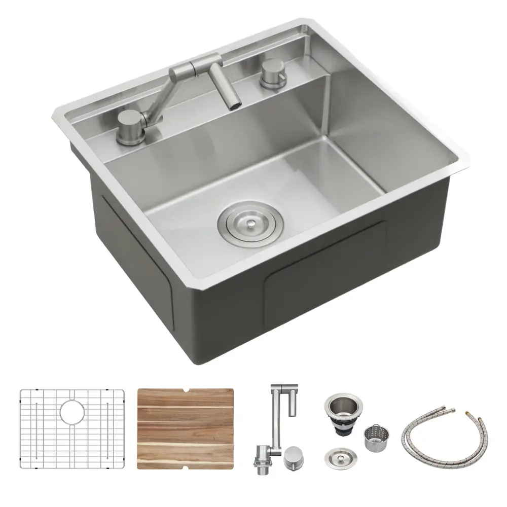 Undermount Bar Sink Folding Faucet
