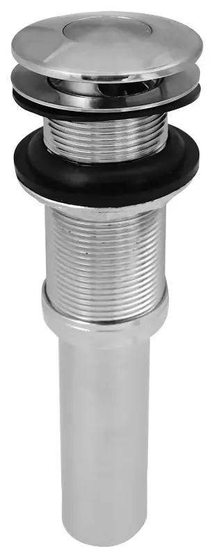 Stylewise K820-76 Pushbutton Sink Drain, 1-1/4 Connection, Brass, Chromium