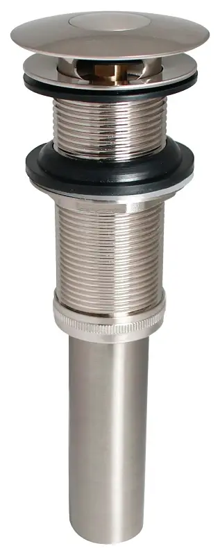 Stylewise K820-76BN Pushbutton Sink Drain, 1-1/4 Connection, Warm alloy, Brushed Nickel