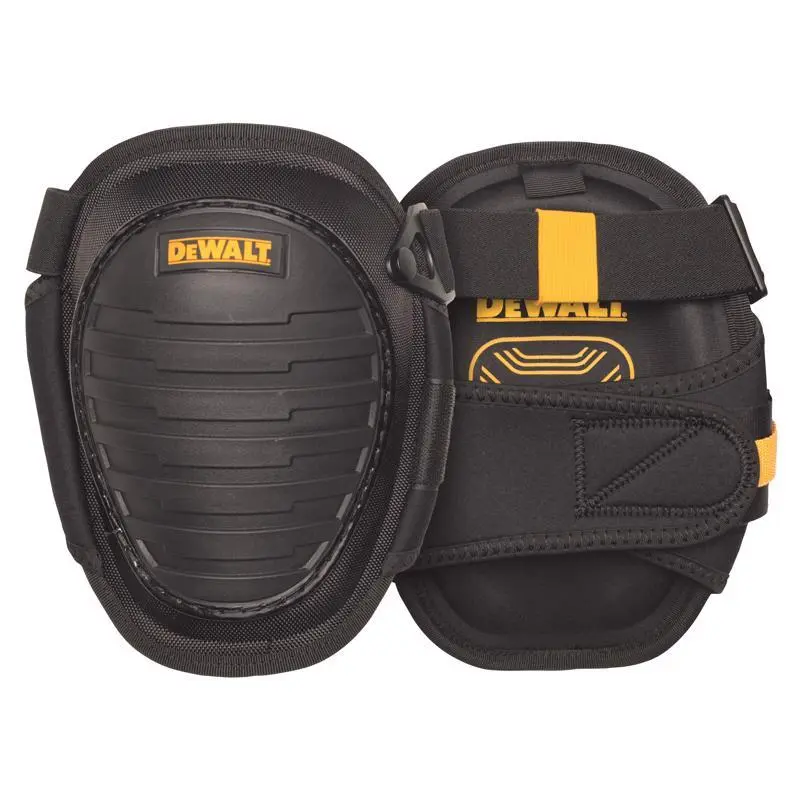 DeWalt 9.3 Inch Gel Foam Hard Shell Knee Pads Black Yellow One Size Fits All