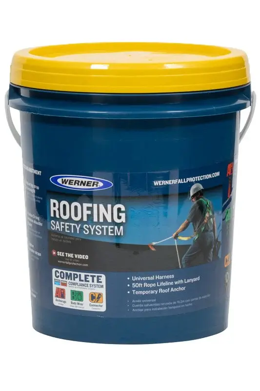 Werner K211 Series K211201W Roofing Safety System, 3-Piece, Multi-Color