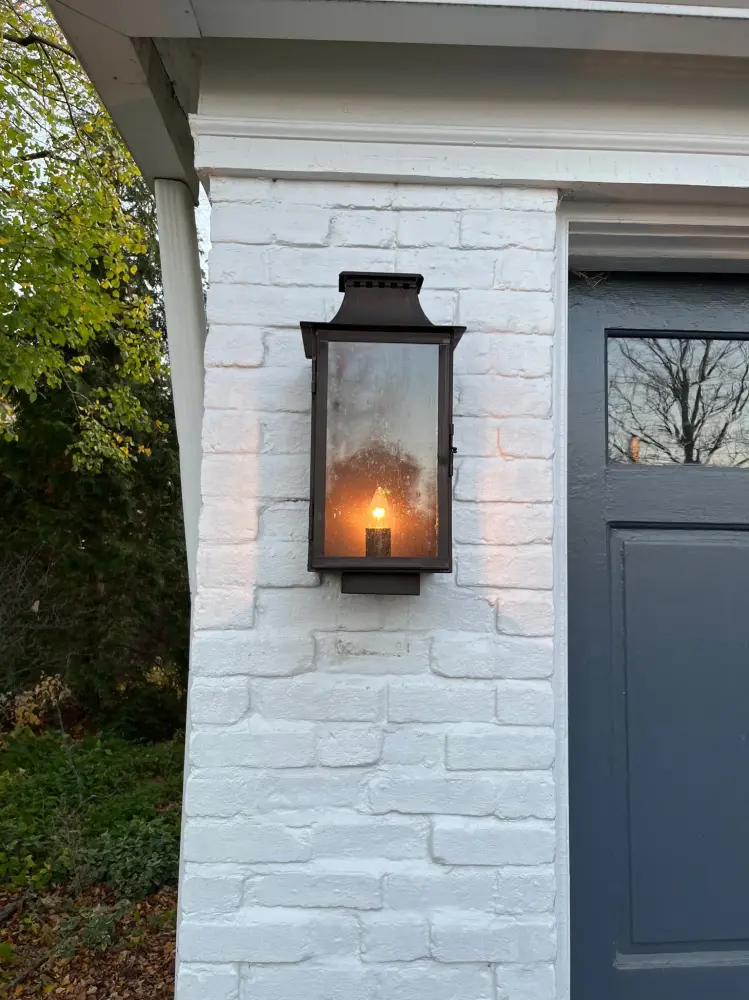 Ashton Copper Electric Lantern - Wall Attach