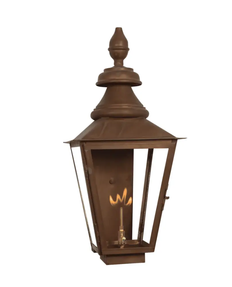 Burridge Copper Gas Lantern - Wall Install