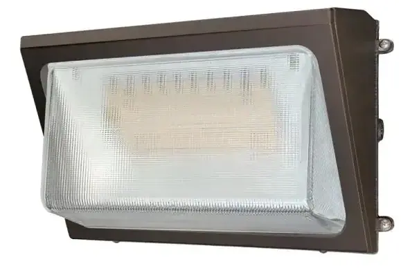 Lumark WPM 250-Watt Equivalent 7100 Lumens Integrated LED Bronze Outdoor Medium Wall Pack Light 4000K Bright Alabaster Dam...