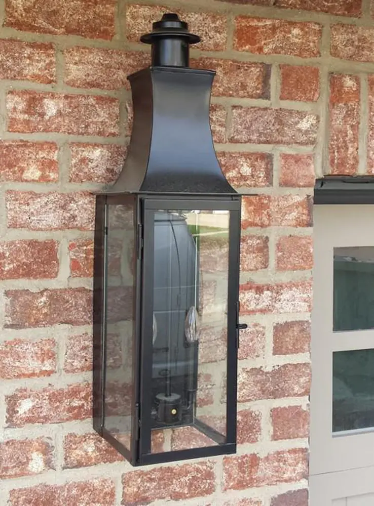 Luxe Copper Electric Lantern - Wall Mount