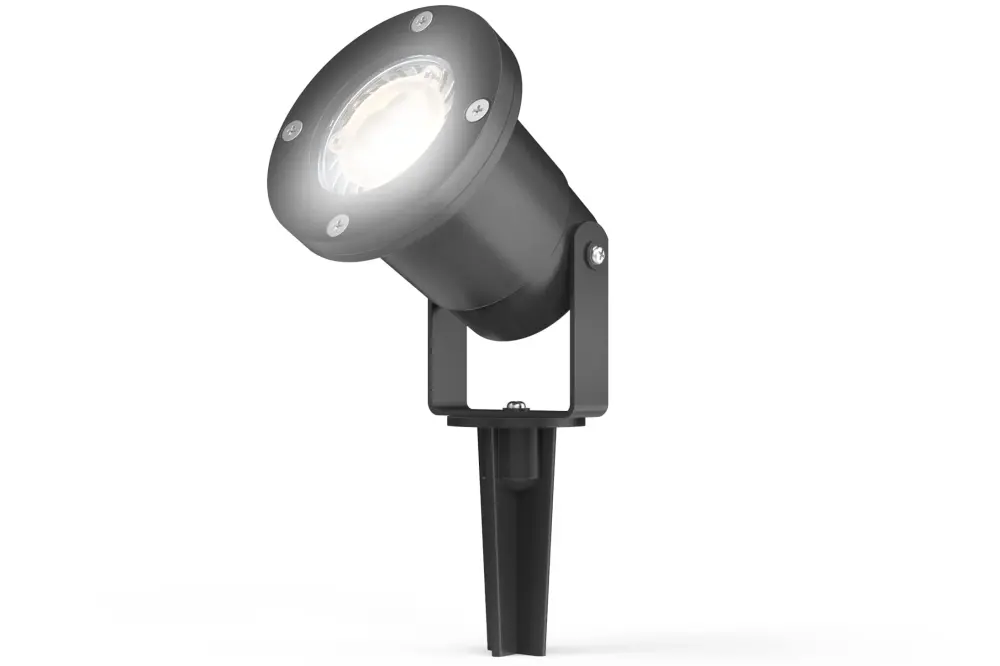 4lite Outdoor Garden Modern GU10 Spike Light IP65 Graphite GU10 Airy Bulb Required