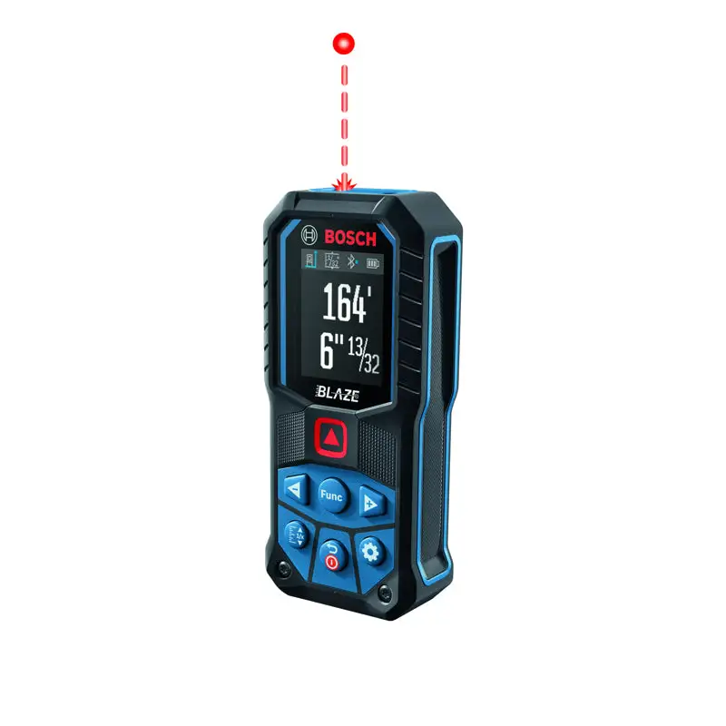 Bosch Blaze 2.1 . L X 1.2 . W Bluetooth Laser Distance Measurer 165 ft. Red Construction and DIY