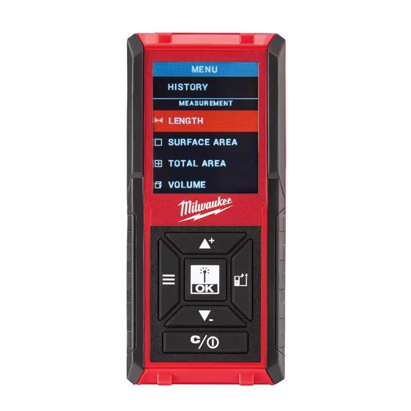 Milwaukee 4.2 Inch L x 1.9 Inch W Laser Distance Meter 150 ft Red Accurate Measurements