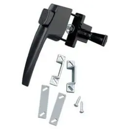 Black Hanging Push Button Latch Cabinets, Doors, and Gates Wright Products