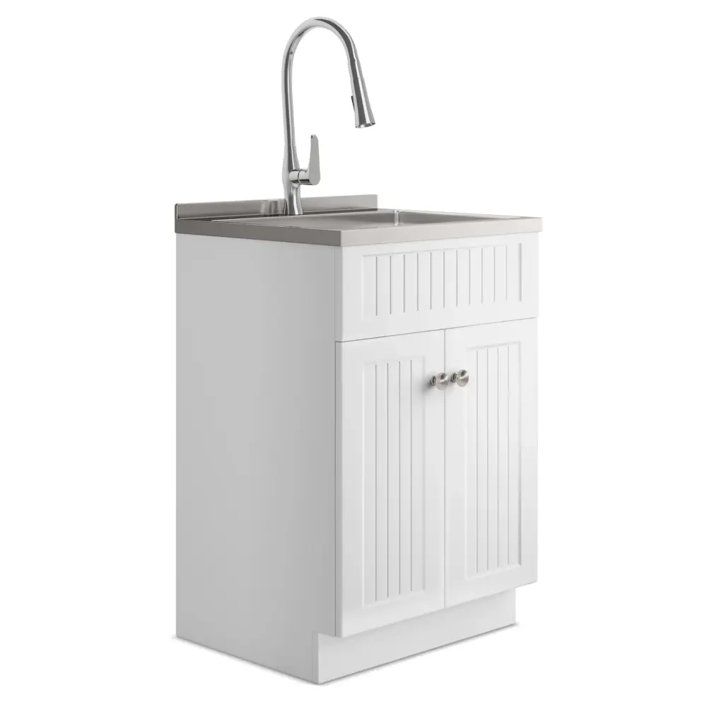 Beckham - Laundry Cabinet & Faucet And Stainless Reinforced Sink