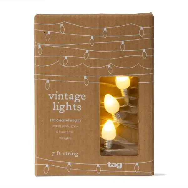 Vintage Bulbs LED string lights - white