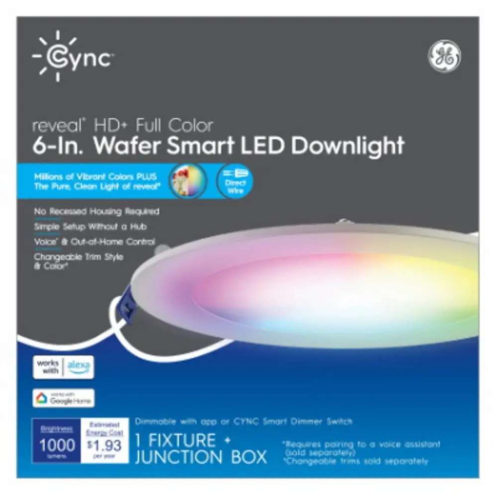 GE 93130935 Cync Smart LED Wafer Downlight 16 Watt Ultra Thin Recessed Light