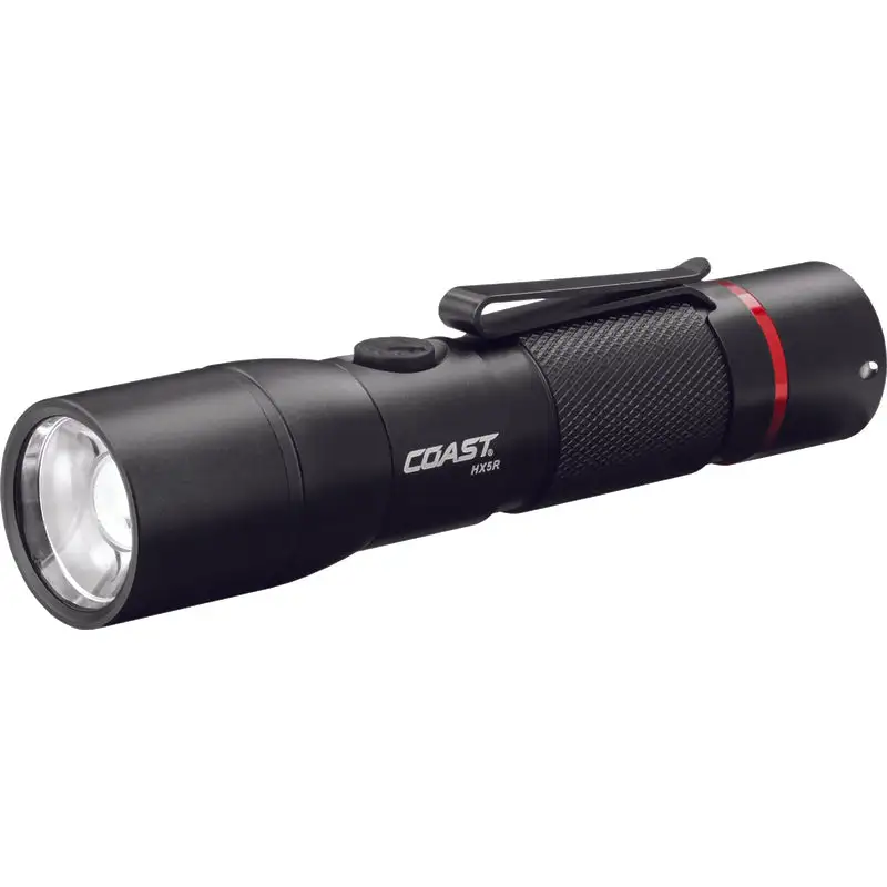 Coast HX5R 340 Lumen Black LED Rechargeable Flashlight CR123 Battery