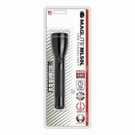Black LED Flashlight 2 C Batteries Included Maglite